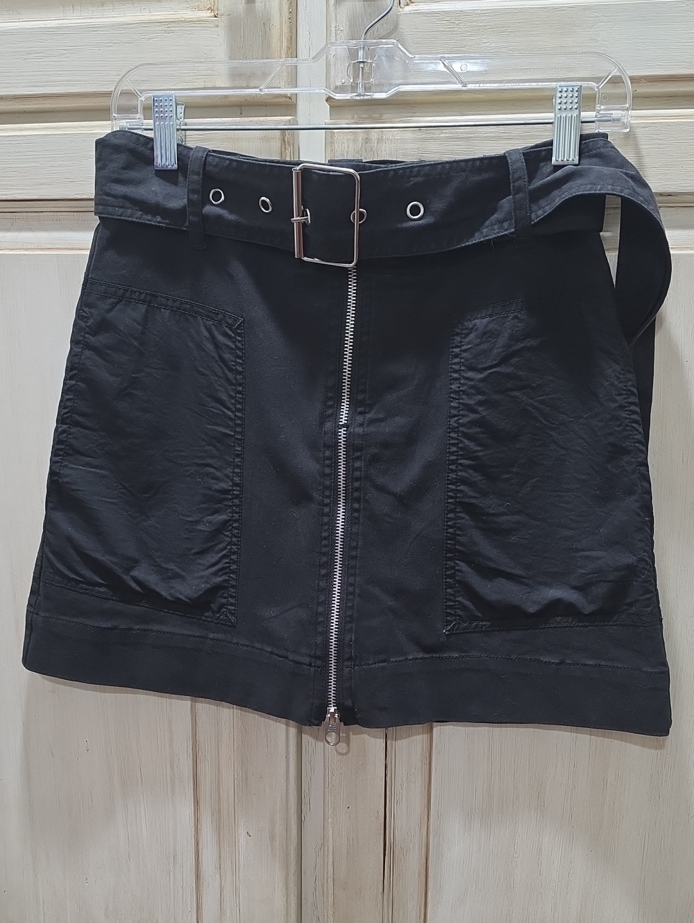 PSWL Proenza Schouler Black Belted Mini Skirt Size US 2 $295